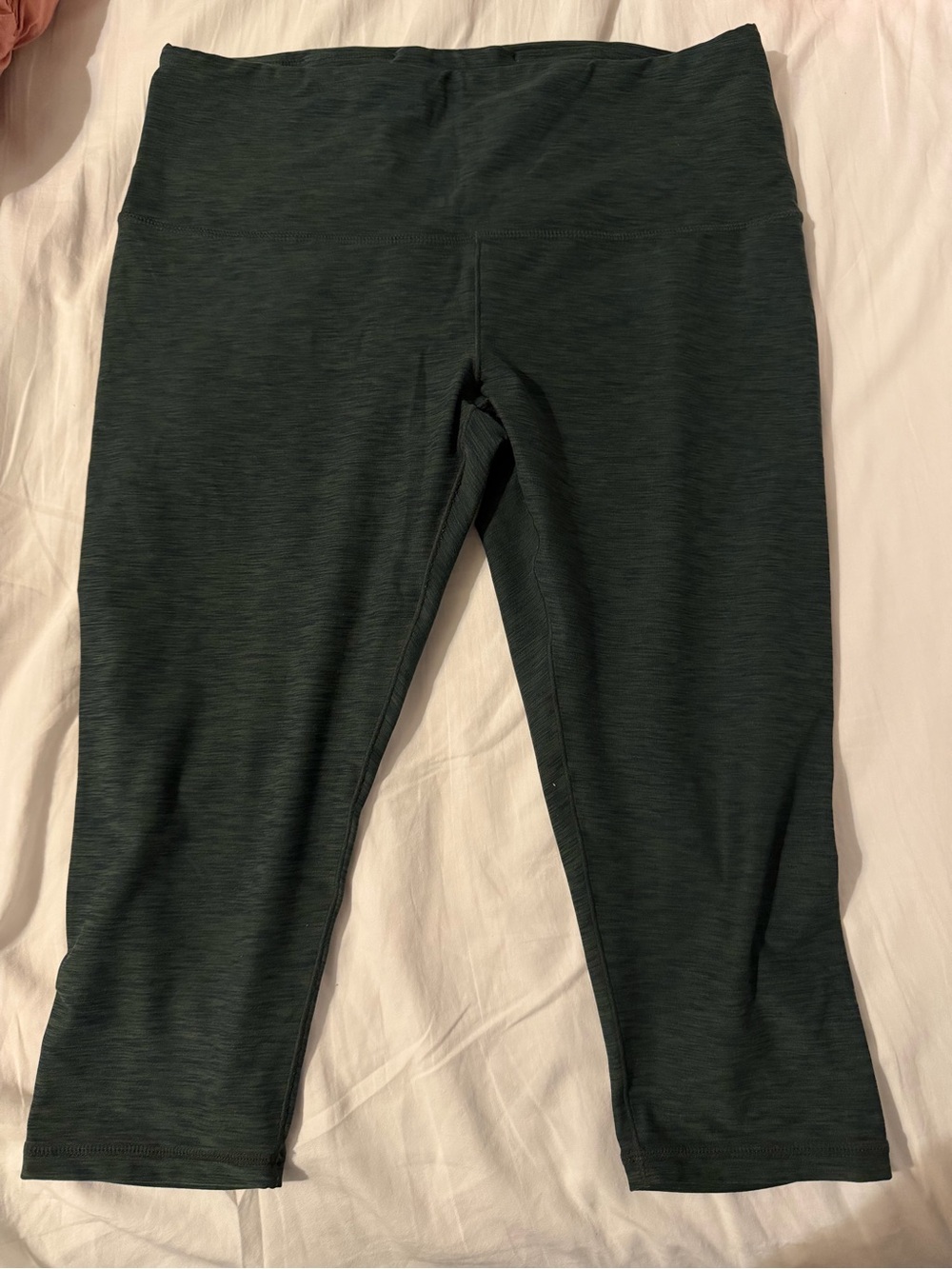 Prana Dark Heather Green Capri Leggings Size XL